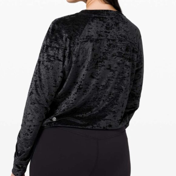 96. Lululemon Warm Down Crew *Crushed Velvet Black - Picture 2 of 4